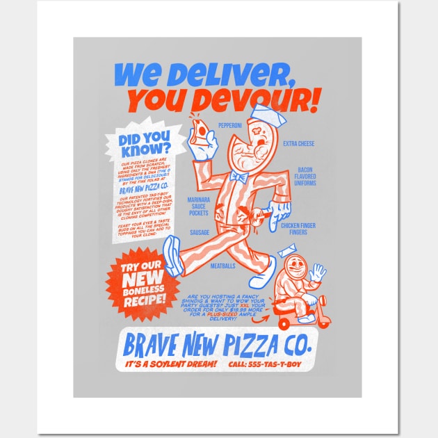 Brave New Pizza Co. Wall Art by Made With Awesome